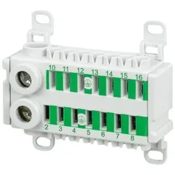 Siemens 8GS40342 ALPHA 400-ZS PE-Klemme 14-pol., 2x 14mm2 Schraubklemme, 14x 4mm2 Steckklemme