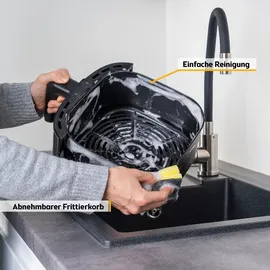 First Austria Heißluftfritteuse 5,8 L Edelstahl