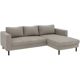 TRENDMANUFAKTUR Eckcouch Cord 2-Sitzer Grau