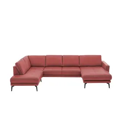 Kollektion Kraft Wohnlandschaft aus Mikrofaser Mike ¦ rot ¦ Maße (cm): B: 327 H: 86 T: 180