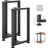 VEVOR Tischkufen 2er-Set 450x220x740 mm, T-förmige Tischuntergestell 1000 kg, Tischbeine Kohlenstoffstahl, Möbelfüße, Tischgestell, Tischfüße für Schreibtische, Couchtische, Esstische, Schwarz