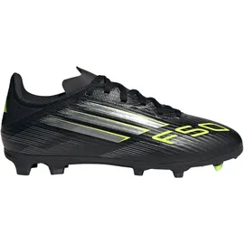 adidas F50 League FG/MG Kinder Core Black/Iron Metallic/Lucid Lemon 28