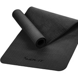 MOVIT Gymnastikmatte TPE, rutschfest, 190 x 100 x 0,6cm, grau / schwarz