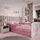 WFL GROUP Kinderbett 70 x 140 cm Kiefer rosa