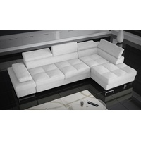 JVmoebel Ecksofa, Sofas L Form Sofa Couch Polster Wohnlandschaft Design Ecksofa Textil Leder Neu weiß