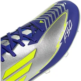 adidas F50 League MG/FG Herren Silber/Blau/Gelb 46 2/3
