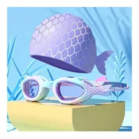 RefinedFlare Taucherbrille Kinder-Schwimmbrille und Badekappen-Set, wasserdicht und beschlagfrei, (1-St)