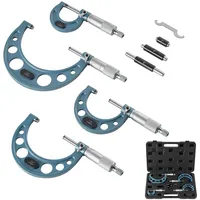 Vevor Bügelmessschraube 4-tlg. Set, Mikrometer mit einer Messgenauigkeit von 0,0001/0,0002 Zoll, Messschraube für Metallbearbeitung & Maschinenbau mit Koffer, 0-1/1-2/2-3/3-4 Zoll