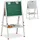 Relaxdays Kinderstandtafel mit Whiteboard Weiß,Dunkelgrün