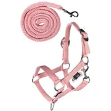 hkm kids Hobby Horsing Halfter und Strick Einheitsgröße Rosa