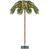 Costway 180 cm Künstliche Palme beleuchtet, Kunstbaum mit 250 LED-Lichtern in Warmweiß,