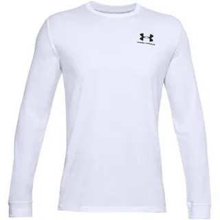 Under Armour Sportstyle Left Chest langarm Freizeitshirt Herren 100 white/black L