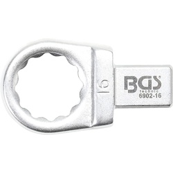 BGS, Schraubenschlüssel, Einsteck-Ringschlüssel  16 mm  Aufnahme 9 x 12 mm