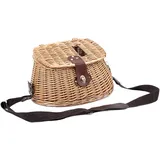 HoveeLuty Fischkorb, Weidenfischkorb mit Deckel und verstellbaren Riemen, klassischer Angelkorb, Leichter Fischkorb für gefangenen Fisch, Vintage-Weidenkorb für Picknick, für gefangenen Fisch