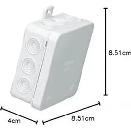 Kopp 347104001 Abzweigkasten Aufputz-Feuchtraum 85x85x40 mm, grau
