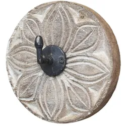 Chic Antique Grimaud Haken mit Dekor, 14x5,5 cm, natur