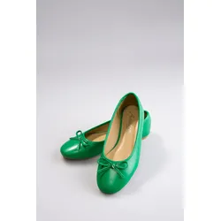 Ballerina ANISTON SHOES, Damen, Gr. 40, grün, Lederimitat, Basic, Schuhe, Loafer, Slipper, Schlupfschuh - NEUE KOLLEKTION