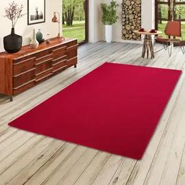 Snapstyle Feinschlingen Velour Teppich Strong Rot, 80x160cm