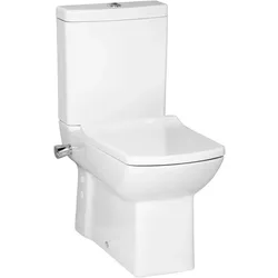 Oase Design Spülrandloses Dusch Stand-WC inkl. Armatur & WC-Sitz Toilette mit Tahret Bidet-Funktion