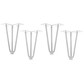 SOTech SO-TECH® 4 Stück Haarnadelbeine Baustahloptik Höhe 200 mm Weiß