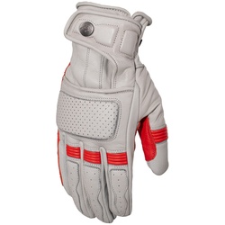 Rusty Stitches Calvin Motorrad Handschuhe, grau-rot, Größe 4XL für Männer