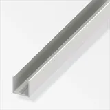 Alfer Quadrat-U-Profil 19,5 x 19,5 x 2500 mm weiß Kunststoff Profil U Schiene