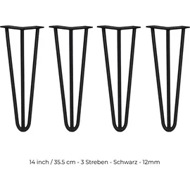 MONSTER SHOP Hairpin Tischbeine 4 x 35,5 cm