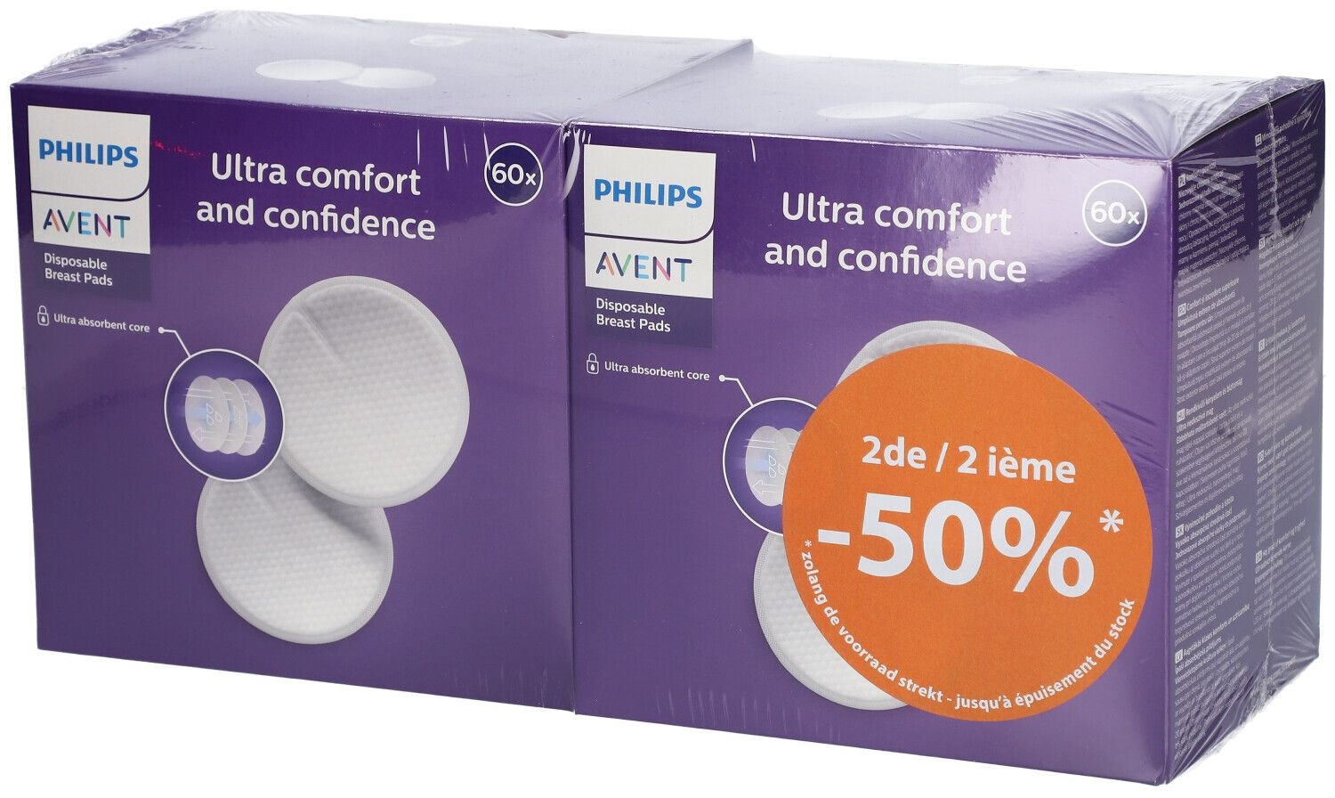 Philips AVENT Coussinets d'allaitement jetables 2x60 pc(s) Compresses