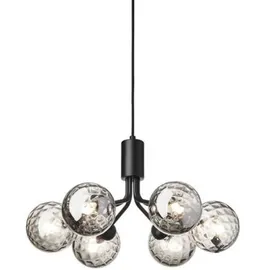 nuura aps Apiales 6 Pendelleuchte, schwarz/rauchgrau, Ø 50 cm - Wohnzimmer - 26.3
