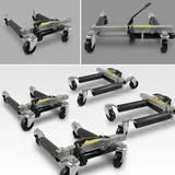 MS-Point BITUXX® 4 Stück PKW Rangierhilfe Rangierheber hydraulisch Wagenheber Auto Rangierroller Rangierheber belastbar bis 680 kg pro Rangierroller