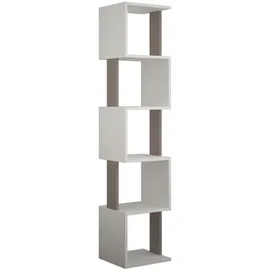 cotecosy Bücherregal 161 x 30 x 35 cm Weiß