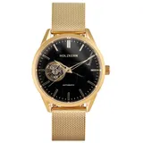 HOLZKERN Unisex-Armbanduhr Automatik Inverno Marmor/Goldfarben