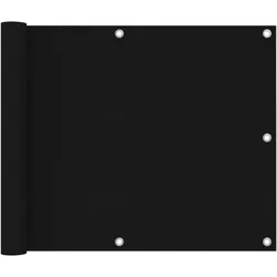 vidaXL Balkon-Sichtschutz Schwarz 75x600 cm Oxford-Gewebe