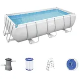 BESTWAY Power Steel Frame Pool Set 404 x 201 x 100 cm inkl. Filterpumpe