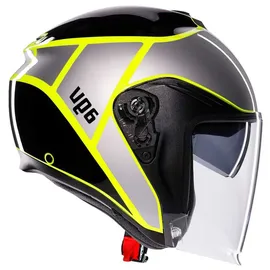 AGV Irides Davao, Jethelm - Schwarz/Grau/Neon-Gelb / XXL