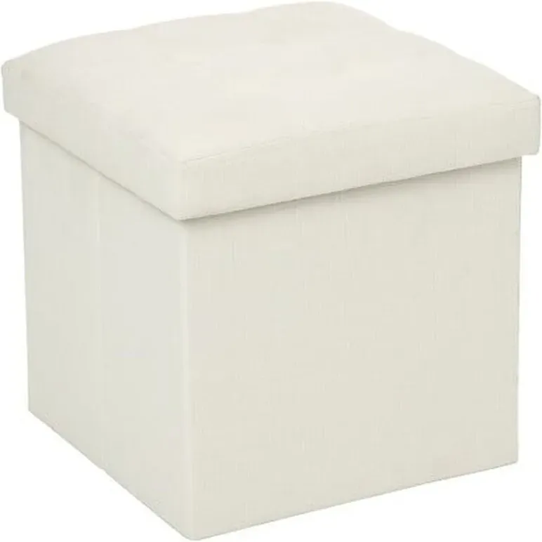 Atmosphera Samt-Hocker faltbar Beige