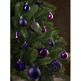Brubaker 101-teiliges Set mit Baumspitze Christbaumschmuck Lila