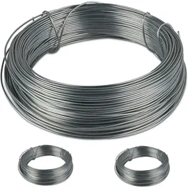 Relaxdays Bindedraht 3er Set 50 m D: 1 mm silber