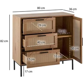 Wohnling WL6.877 80 x 82 x 36 cm Braun