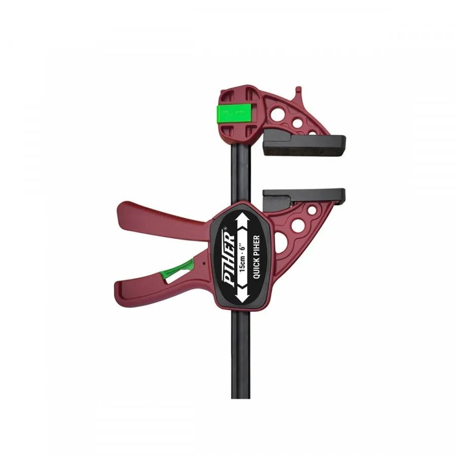 PIHER Einhandzwinge QUICK bis 150 kg - Spannweite 15 cm