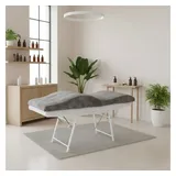 STM Company Massageliege Memory Foam Wellenmatratze für Kosmetikliege (180x60 cm / 190x70 cm, mit Veloursbezug), Anatomischer Lash Topper für Wimpern, PMU & Kosmetik grau 190x70 cm
