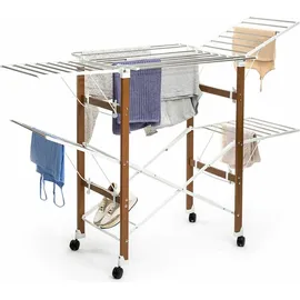 InnovaGoods Vertikaler klappbarer Wäscheständer mit Rädern, Dreeyl InnovaGoods 38 Stangen, - Weiß,