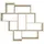 moebel17 Wandregal 115 x 103 x 15 cm Beige