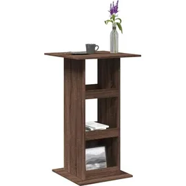 vidaXL Bartisch mit Ablagen 60 x 60 x 102 cm Braun Eiche