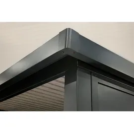 Wolff Finnhaus Premium Metall Gartenhaus Hakon 3024 Anthrazit