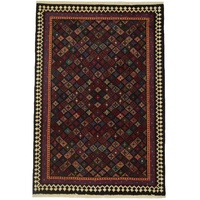 Orientteppich Perserteppich Gabbeh 151 x 105 cm, Borento, rechteckig, Handgeknüpft rot