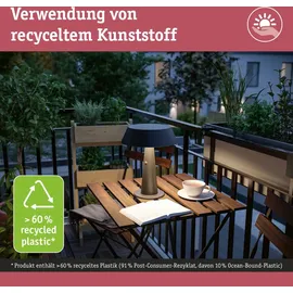 Paulmann Solarleuchte Kunststoff 28,1 cm inkl. LED 165 lm anthrazit