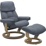 Stressless Stressless® Relaxsessel »Ruby«, mit Classic Base, Größe M, Gestell Eiche, Wenge, Braun & Schwarz blau