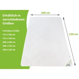 franknatur Sommerdecke 240x220 Bettdecke Sommer Füllung 80% Baumwolle und 20% Lyocell Lyocell waschbar