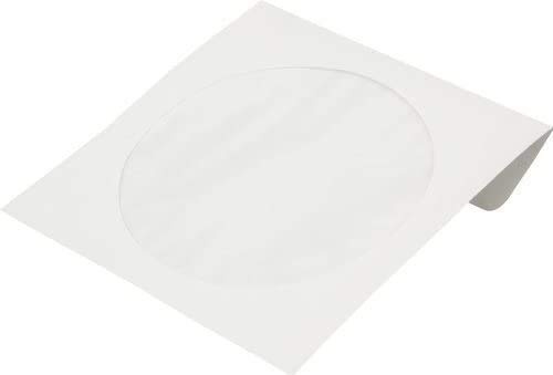 Dragon Trading CD-Hüllen mit transparentem Fenster und Klappe, Weiß, 100 Stück